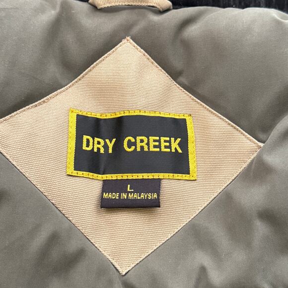 Dry Creek Bomber Jacket Size L Corduroy Collar Full Zip Cotton Workwear Utility - Picture 3 of 9
